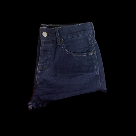 Dark Wash Jean Short Shorts - Picture 3 of 16